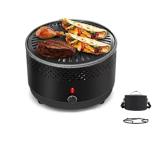 Tragbarer Grill, Holzkohlegrill, kleiner Tisch, Outdoor-Kochen, eingebauter elektrischer Ventilator mit Reisetasche, leicht zu reinigen, für Hinterhof, Camping, kommerzielle Nutzung Tragbarer Grill, Holzkohlegrill, kleiner Tisch, Outdoor-Kochen, eingebauter elektrischer Ventilator mit Reisetasche, leicht zu reinigen, für Hinterhof, Camping, kommerzielle Nutzung von BSKJMMP