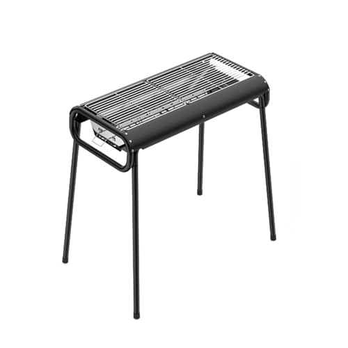Tragbarer Holzkohlegrill, großer Edelstahl-Grill, 73,1 x 38,1 cm, mit Aufbewahrungstasche, für Camping, Hinterhof, Garten, Picknick, Partys von BSKJMMP
