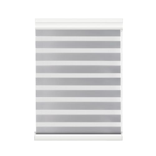 Verdunkelungsrollos für Fenster, ohne Bohren, kein Werkzeug, individuelle Größe, einfache Installation, für Zuhause, Büro, Grau, 90 % Verdunkelung von BSKJMMP