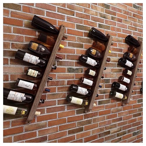 Weinregal Zur Wandmontage 24 Flaschen Wand-Weinregal Rustikal Hängend Holz Platzsparend Weinflasche Glas Schwimmregale für Küche Esszimmer Bar Schwarz Weinregal Zur Wandmontage 24 Flaschen Wand-Weinregal Rustikal Hängend Holz Platzsparend Weinflasche Glas Schwimmregale für Küche Esszimmer Bar Schwarz von BSKJMMP