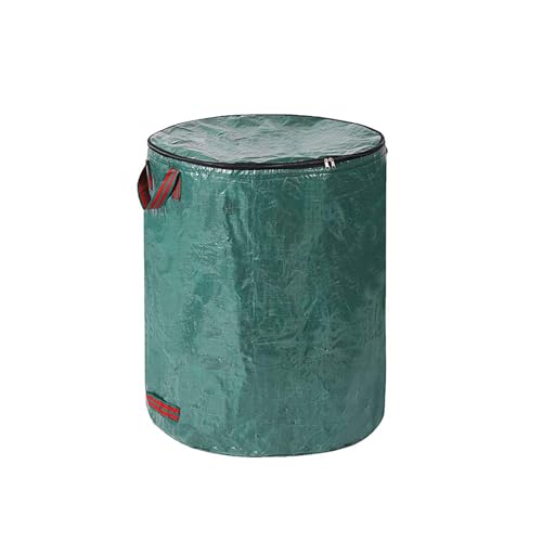 Wiederverwendbare Gartenabfallsäcke, 272 l, faltbar, für Garten, Gras, Abfalllaub, mit Griff, für Blätter, Rasen, Schmutz, 67 x 76 cm, 2 Stück von BSKJMMP