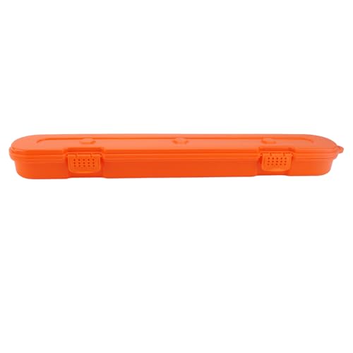 Chainsaw Chain Storage Box | Large Capacity Organizer for 20 Inch Chains | Plastic Carrying Case with Secure Lock | Prevents Knotting & Oxidation | Compatible for All Chainsaw (Orange) von BSLSVGE