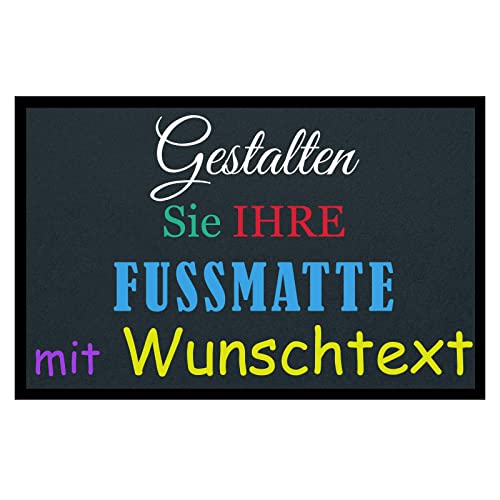 BSM 2000 Premium Fußmatte selbst gestalten | personalisierte Schmutzfangmatte mit Ihrem Motiv, Text, Logo | für Einzug, Hochzeit, als Geschenk UVM. | waschbar | große Auswahl (40x60 cm) von BSM 2000