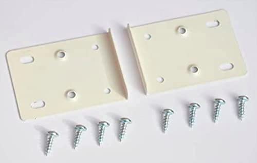 BSM Marketing Kitchen Cupboard Door Hinge Repair KIT Includes Plates and Fixing Screws Brown, Cream, ZINC and White (2, Cream) von BSM Marketing