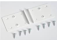 BSM Marketing Kitchen Cupboard Door Hinge Repair KIT Includes Plates and Fixing Screws Brown, Cream, ZINC and White (2, White) von BSM Marketing