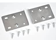 BSM Marketing Kitchen Cupboard Door Hinge Repair KIT Includes Plates and Fixing Screws Brown, Cream, ZINC and White (2, Zinc) von BSM Marketing