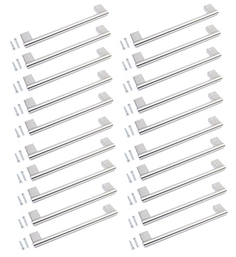 Türgriff für Küchenschrank, gebürsteter Edelstahl, 128mm von BSM Marketing