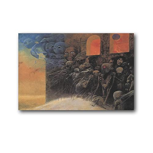 Zdzislaw Beksinski Surrealismus Magic Realismus Symbolik Abstrakte Kunst Malerei Poster Malerei Leinwand Wandkunst Wohnzimmer Poster Gemälde 50 x 75 cm von BSMY