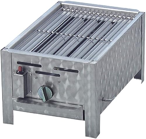 BSR-Grillen Profi Gastrobräter Gasgrill mit Grillrost, 1-flammig, Piezo Zünder, 1 x Gasregler stufenlos Gasbräter mit Grillrost Edelstahl Abtropfblech Brennerabdeckung Gasschlauch Druckminderer von BSR-Grillen