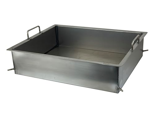 BSR-Grillen Stahlpfanne für 3-flammigen Gasgrill | Grillpfanne | Stahl-Pfanne | Wanne | ca. 60 x 45 cm | 15 cm tief | aus hochwertigem Stahl | massive Ausführung | ideal zum grillen und braten von BSR-Grillen