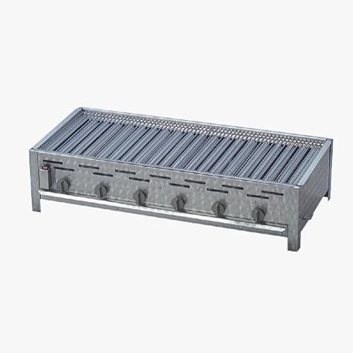 Profi Gasgrill mit Grillrost, 6-flammig, Piezo Zünder, 6 x Gasregler stufenlos, Gasbräter inkl. Grillrost Edelstahl, Abtropfblech, Brennerabdeckung, Gasschlauch und Druckminderer von BSR-Grillen