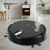 BSR - Roboter-Staubsauger, 5-in-1-Akku-Staubsauger mit LED-Stimmungslichtern, Befeuchtungsstaubsauger, Farbe: Schwarz von BSR