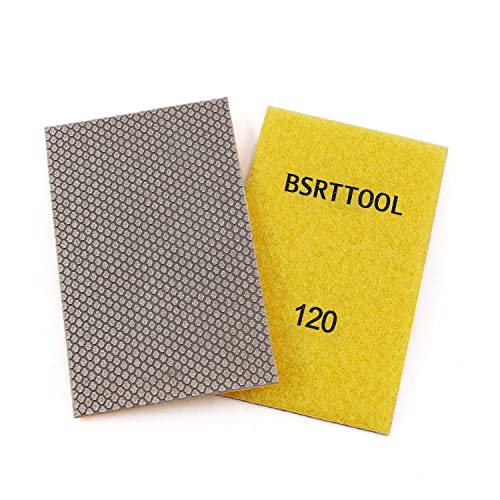 BSRTTOOL Diamant-Schleifpapier, Nylon-Rückseite, Klettverschluss, Diamant-Schleifpapier (Körnung 120) von BSRTTOOL