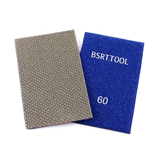 BSRTTOOL Diamant-Schleifpapier, Nylon-Rückseite, Klettverschluss, Diamant-Schleifpapier (Körnung 60) von BSRTTOOL