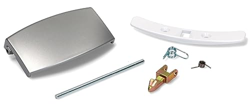 BSSTORE Türgriff-Set für Waschmaschine, silber, kompatibel mit verschiedenen Modellen, entspricht A 4055085551 von BSSTORE