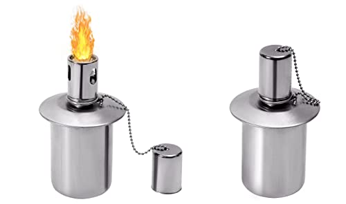 2 Stück Outdoor Dekorative Beleuchtung Edelstahl Tischfackel Kanister Fackeln für Außenbereich Gartenfackel Outdoor Kraftstofffackel Ständer mit Dochten und Abdeckungen Garten Terrasse Hof Urlaub 2 Stück Outdoor Dekorative Beleuchtung Edelstahl Tischfackel Kanister Fackeln für Außenbereich Gartenfackel Outdoor Kraftstofffackel Ständer mit Dochten und Abdeckungen Garten Terrasse Hof Urlaub von BST FURNH
