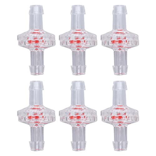 10 Stück Rückschlagventil Einweg Kunststoffschlauch Wasser Stop Membran Barb Air Intake Feed (5mm transparent) von BSTCAR