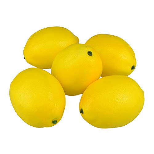 BSTCAR 10 Stück künstliche Zitronen, gelbe Zitrone, zur Dekoration, künstliche Früchte von Zitrone, Fotografie-Zubehör von BSTCAR