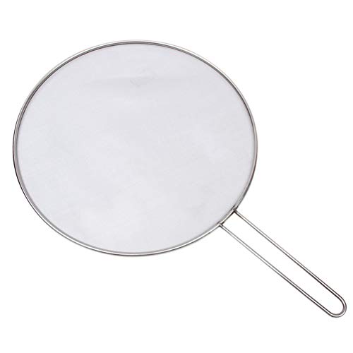 BSTCAR 25 cm Spritzschutz Pfannen, Edelstahl Splatter Guard Fine Mesh Spritzschutz Pfanne Screen Verbrennungen Beim Kochen Vermeiden von BSTCAR