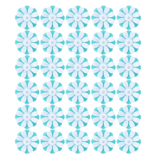 BSTCAR 30 Stück Kolibri Fütterungen Ersatz Blumen helle farbige Vogel Fütterung Fütterungshäfen Teile (Grün + weiß (mit weißem Kern)) von BSTCAR