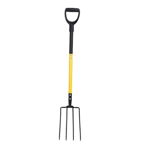 BSTCAR 46 Zoll Pitch Gabel Y Griff 4 Tines Garten Gabel Dünger Gabel Spade Gabel für Gartenarbeit Graben Kompostieren Spading von BSTCAR