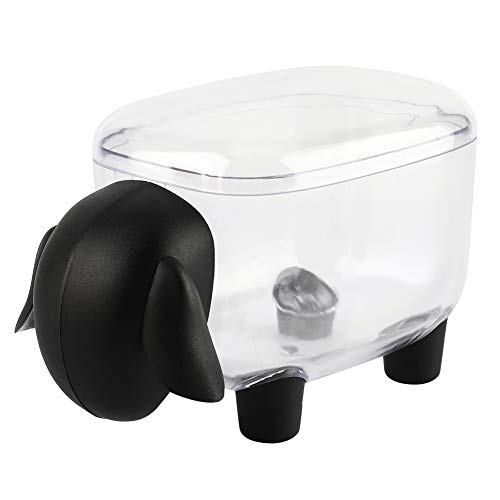 BSTCAR Baumwolle Swab Aufbewahrung Box Schaf Form Kosmetik Baumwolle Zahnstäcker Halter Organisator Klare Kunststoff Baumwolle Swab Halter (Schwarz) von BSTCAR