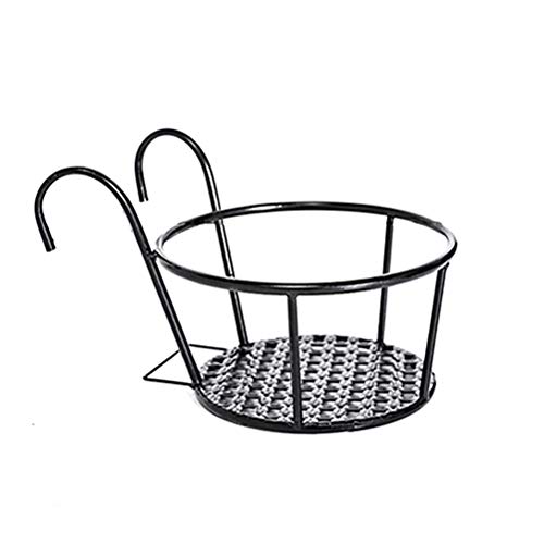 BSTCAR Blumentöpfe zum Aufhängen, Halterung für Blumentopf, Blumenregal aus Eisen, Halterung für Garten, Balkon, rund, Blumentopf, Garten 22 * 22 * 12CM von BSTCAR