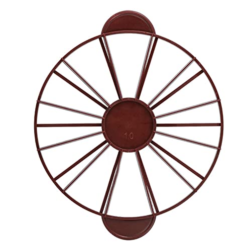 BSTCAR Kuchen Portion Marker Runde 10/12 Stück Brot Kuchen Teiler Kuchen Slicer Marker Gleiche Portion Cutter Backwerkzeug (Dunkelrot (braun) 126 g/4,4oz （280）) von BSTCAR