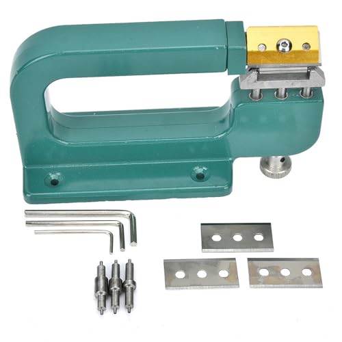BSTCAR Leder Splitter, Schärmaschine Leder Craft Edge Skiving Machine mit 4 Klingen, Leder Reparatur Splitter Skiver Peeler Werkzeug von BSTCAR