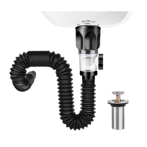 BSTCAR Spülenabflussrohr Erweiterbar Flexibler, Geruchsloser Leckage Proof Universal Basin Drainage Rohr für Badezimmer Küche von BSTCAR