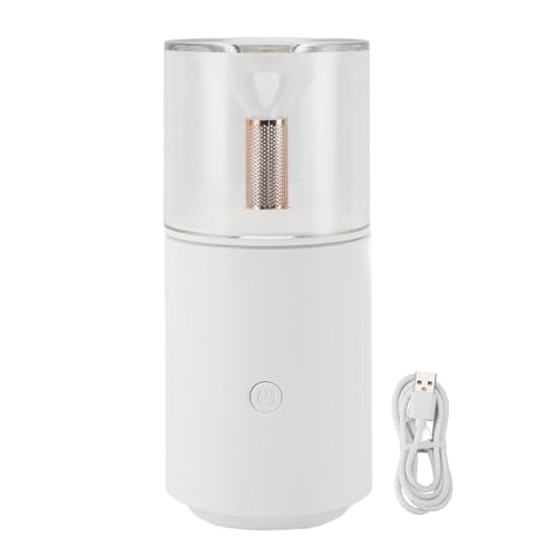 BSTCAR USB Auto Diffuser Luftbefeuchter, Aromatherapie ätherisches Öl Diffuser, Trockenluftbefeuchter tragbarer Kleiner kühler Nebelfeuchter für Auto (Weiß) von BSTCAR