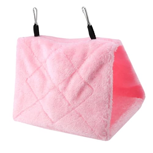 BSTCAR Winter Warm Plüsch Vogel Hängematte, Dreieck Vogelnest Haus Hängebett für Papageien, Papageien, Cockatiels, Budgies (M) von BSTCAR