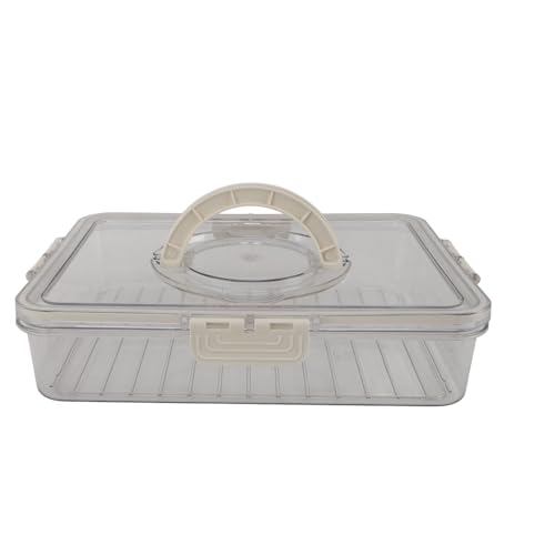 Kühlschrank Lebensmittel Lagerung Container mit abnehmbaren Siebe, Gemüse Obst Container Drain Storage Basket Box für Küche (Äußere Box) von BSTCAR
