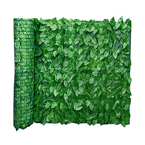 Künstlicher Efeu Privatsphäre Zaun Bildschirm 0.5Mx1M Dekorative Zaun Künstliche Faux Efeu Hecke Privatsphäre Bildschirm Faux Hecke Panels Greenery Reben für Outdoor Patio Balkon Garten Wand von BSTCAR
