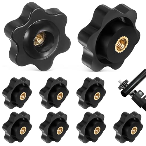 Sterngriffmutter M5 Sterngriff Stern MutternDurchmesser 25mm 9stk Innengewinde Klemmknopf Kunststoff Griffmuttern Schwarz für Maschinen und Anlagen Möbel Werkzeugmaschinen Fitnessgeräte von BSTDAYEVER