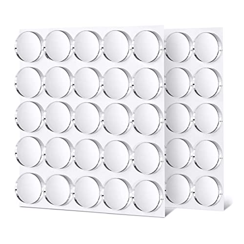 Selbstklebender Gummifuß, 50 Stücke Transparent Türstopper, 20 * 2mm Gumminoppen für Bad, Glasflächen, Wände von BSTHP