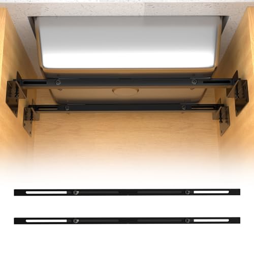 Robuste Unterbau-Spülbeckenhalterungen und Küchenspüle-Installationsteile-Set, 362,9 kg Kapazität, verstellbare Karbonstahl-Unterstützung, horizontales platzsparendes Design für Küchenspülen (71–100 von BSTSLL