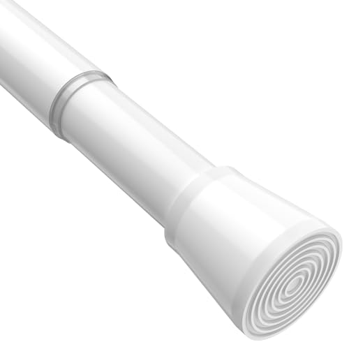 BSYXLSX Gardinenstange ohne Bohren Weiß 71-155 cm – Ø 25 mm 1 Stück Verstellbare Teleskopstange zum Klemmen, für Vorhänge, Duschvorhangstange & Garderobe von BSYXLSX