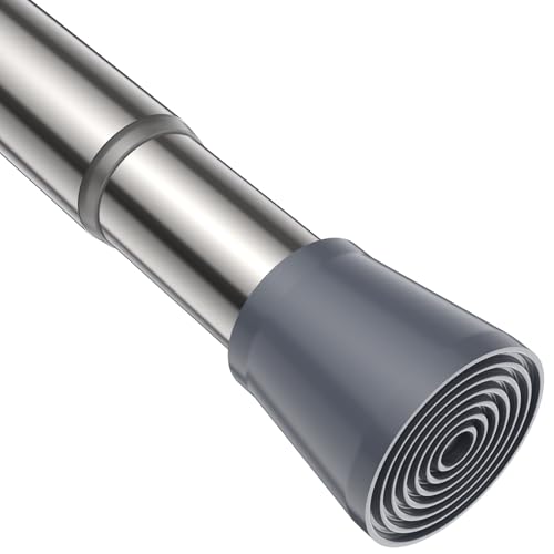 BSYXLSX Gardinenstange ohne Bohren Silber 71-125 cm – Ø 25 mm 1 Stück Verstellbare Teleskopstange zum Klemmen, für Vorhänge, Duschvorhangstange & Garderobe von BSYXLSX