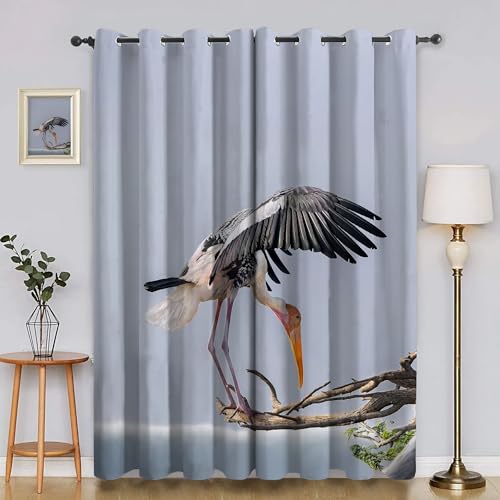 BSYYZQC AST Blackout Vorhang, Vorhänge Blickdicht Buntstorch Gardinen mit ösen, Gegen Kälte Super Weich Schallschutz Vorhang für Schlafzimmer 2er Set 220x140cm (HxB) von BSYYZQC