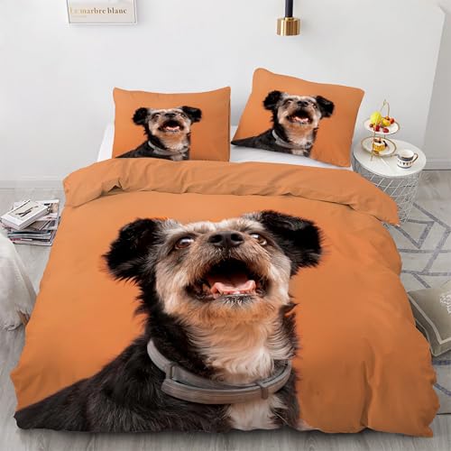 BSYYZQC Bettbezug 155x220 Schnauzer, Bettwaesche Haustier, Weich Atmungsaktiv Mikrofaser Bettwäsche Set mit Reißverschluss, 1 Bettbezüge und 2 Kissenbezüge 80x80 cm BSYYZQC Bettbezug 155x220 Schnauzer, Bettwaesche Haustier, Weich Atmungsaktiv Mikrofaser Bettwäsche Set mit Reißverschluss, 1 Bettbezüge und 2 Kissenbezüge 80x80 cm von BSYYZQC