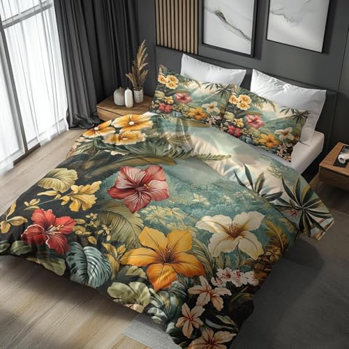 BSYYZQC BettwäSche 135x200 Blumen BettwäSche-Sets Microfaser Flauschig Bettzeug Pflanzen Muster Bettbezug füR MäDchen Jungen und Kissenbezug 80x80 mit ReißVerschluss BSYYZQC BettwäSche 135x200 Blumen BettwäSche-Sets Microfaser Flauschig Bettzeug Pflanzen Muster Bettbezug füR MäDchen Jungen und Kissenbezug 80x80 mit ReißVerschluss von BSYYZQC