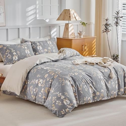 BSYYZQC BettwäSche 150x200 Grau BettwäSche-Sets Microfaser Flauschig Bettzeug Pflanzen Muster Bettbezug füR MäDchen Jungen und Kissenbezug 80x80 mit ReißVerschluss BSYYZQC BettwäSche 150x200 Grau BettwäSche-Sets Microfaser Flauschig Bettzeug Pflanzen Muster Bettbezug füR MäDchen Jungen und Kissenbezug 80x80 mit ReißVerschluss von BSYYZQC
