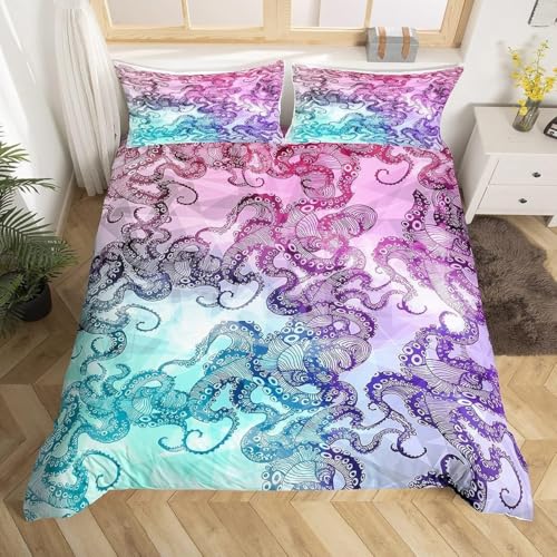 BSYYZQC BettwäSche 150x200 Oktopus Tentakel Bettbezug Luxuriös Flauschig mit ReißVerschluss Tier BettwäSche-Sets 2 Teilig Set Weiche Atmungsaktiv Mikrofaser BettbezüGe und 2 Kissenbezug BSYYZQC BettwäSche 150x200 Oktopus Tentakel Bettbezug Luxuriös Flauschig mit ReißVerschluss Tier BettwäSche-Sets 2 Teilig Set Weiche Atmungsaktiv Mikrofaser BettbezüGe und 2 Kissenbezug von BSYYZQC