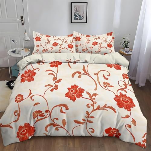 BSYYZQC BettwäSche 200x200 Rot BettwäSche-Sets Microfaser Flauschig Bettzeug Blumen Muster Bettbezug füR MäDchen Jungen und Kissenbezug 80x80 mit ReißVerschluss BSYYZQC BettwäSche 200x200 Rot BettwäSche-Sets Microfaser Flauschig Bettzeug Blumen Muster Bettbezug füR MäDchen Jungen und Kissenbezug 80x80 mit ReißVerschluss von BSYYZQC