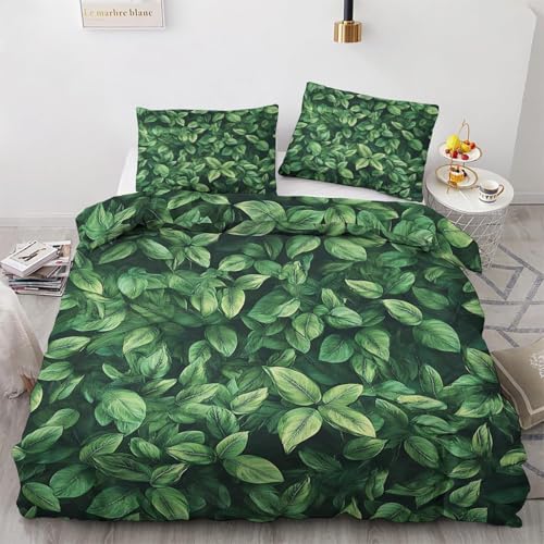 BSYYZQC BettwäSche 240x260 Grün BettwäSche-Sets Microfaser Flauschig Bettzeug Blätter Muster Bettbezug füR MäDchen Jungen und Kissenbezug 80x80 mit ReißVerschluss BSYYZQC BettwäSche 240x260 Grün BettwäSche-Sets Microfaser Flauschig Bettzeug Blätter Muster Bettbezug füR MäDchen Jungen und Kissenbezug 80x80 mit ReißVerschluss von BSYYZQC