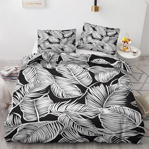 BSYYZQC BettwäSche 240x260 Weiß BettwäSche-Sets Microfaser Flauschig Bettzeug Blätter Muster Bettbezug füR MäDchen Jungen und Kissenbezug 80x80 mit ReißVerschluss BSYYZQC BettwäSche 240x260 Weiß BettwäSche-Sets Microfaser Flauschig Bettzeug Blätter Muster Bettbezug füR MäDchen Jungen und Kissenbezug 80x80 mit ReißVerschluss von BSYYZQC