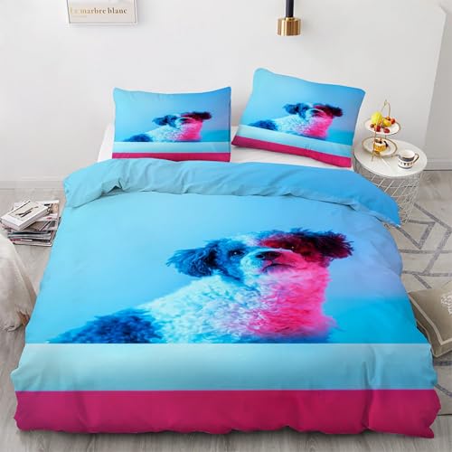 BSYYZQC Bettwäsche 155x220 Blau Bettwäsche-Sets Pudel Bettbezug Weiche Atmungsaktiv Mikrofaser mit Reißverschluss und 2 Kissenbezüge 80x80 für Erwachsene Geeignet BSYYZQC Bettwäsche 155x220 Blau Bettwäsche-Sets Pudel Bettbezug Weiche Atmungsaktiv Mikrofaser mit Reißverschluss und 2 Kissenbezüge 80x80 für Erwachsene Geeignet von BSYYZQC