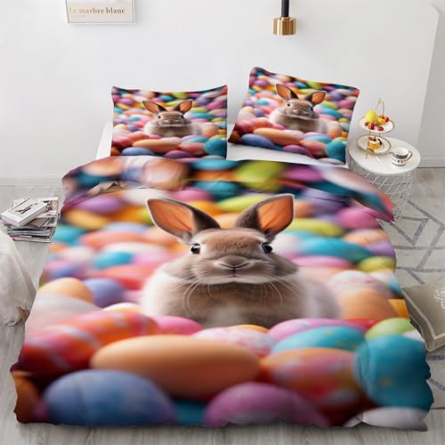 BSYYZQC Bettwäsche 155x220 Ei Bettwäsche-Sets Kaninchen Bettbezug Weiche Atmungsaktiv Mikrofaser mit Reißverschluss und 2 Kissenbezüge 80x80 für Erwachsene Geeignet BSYYZQC Bettwäsche 155x220 Ei Bettwäsche-Sets Kaninchen Bettbezug Weiche Atmungsaktiv Mikrofaser mit Reißverschluss und 2 Kissenbezüge 80x80 für Erwachsene Geeignet von BSYYZQC