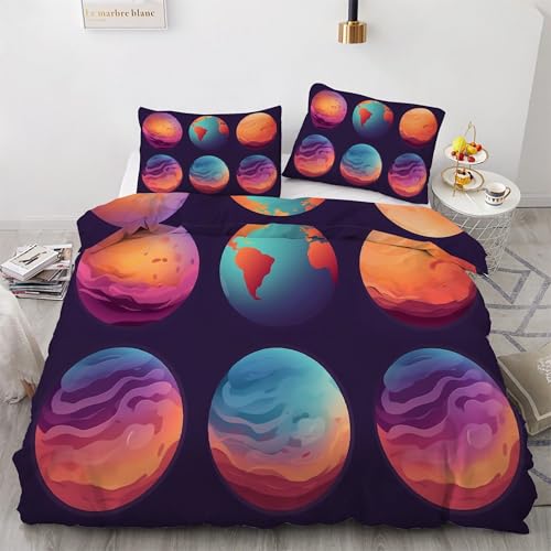 BSYYZQC Bettwäsche 155x220 Erde Bettwäsche-Sets Planet Bettbezug Weiche Atmungsaktiv Mikrofaser mit Reißverschluss und 2 Kissenbezüge 80x80 für Erwachsene Geeignet BSYYZQC Bettwäsche 155x220 Erde Bettwäsche-Sets Planet Bettbezug Weiche Atmungsaktiv Mikrofaser mit Reißverschluss und 2 Kissenbezüge 80x80 für Erwachsene Geeignet von BSYYZQC